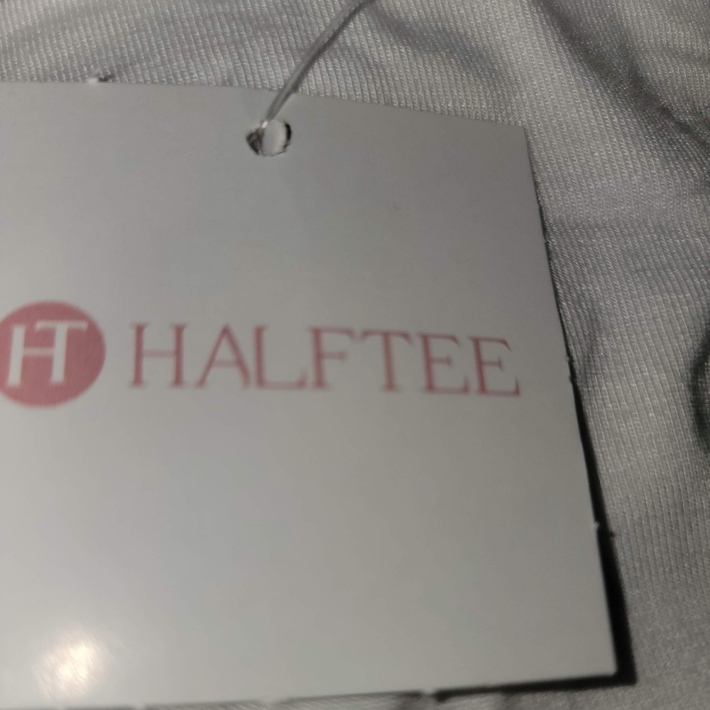 NEW NWT Half Tee White Ruffle Sleeve Crop Top Sz 2XL - Picture 5 of 5